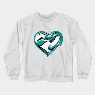 Aqua Love Emblem No. 638 Crewneck Sweatshirt